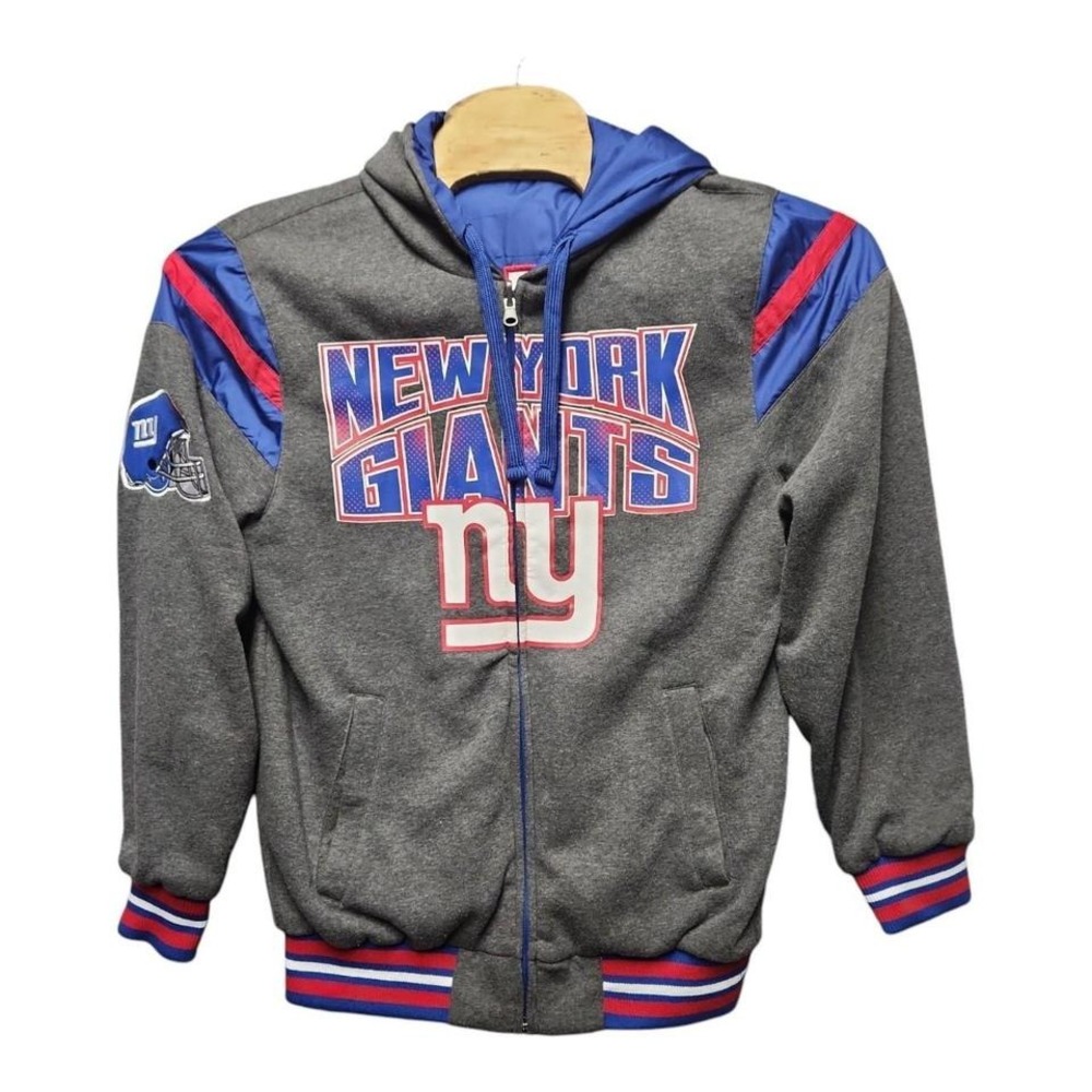 New York Giants NFL zip up Reversible Jacket Hoodie Medium #NFL #Giants - Picture 2 of 5